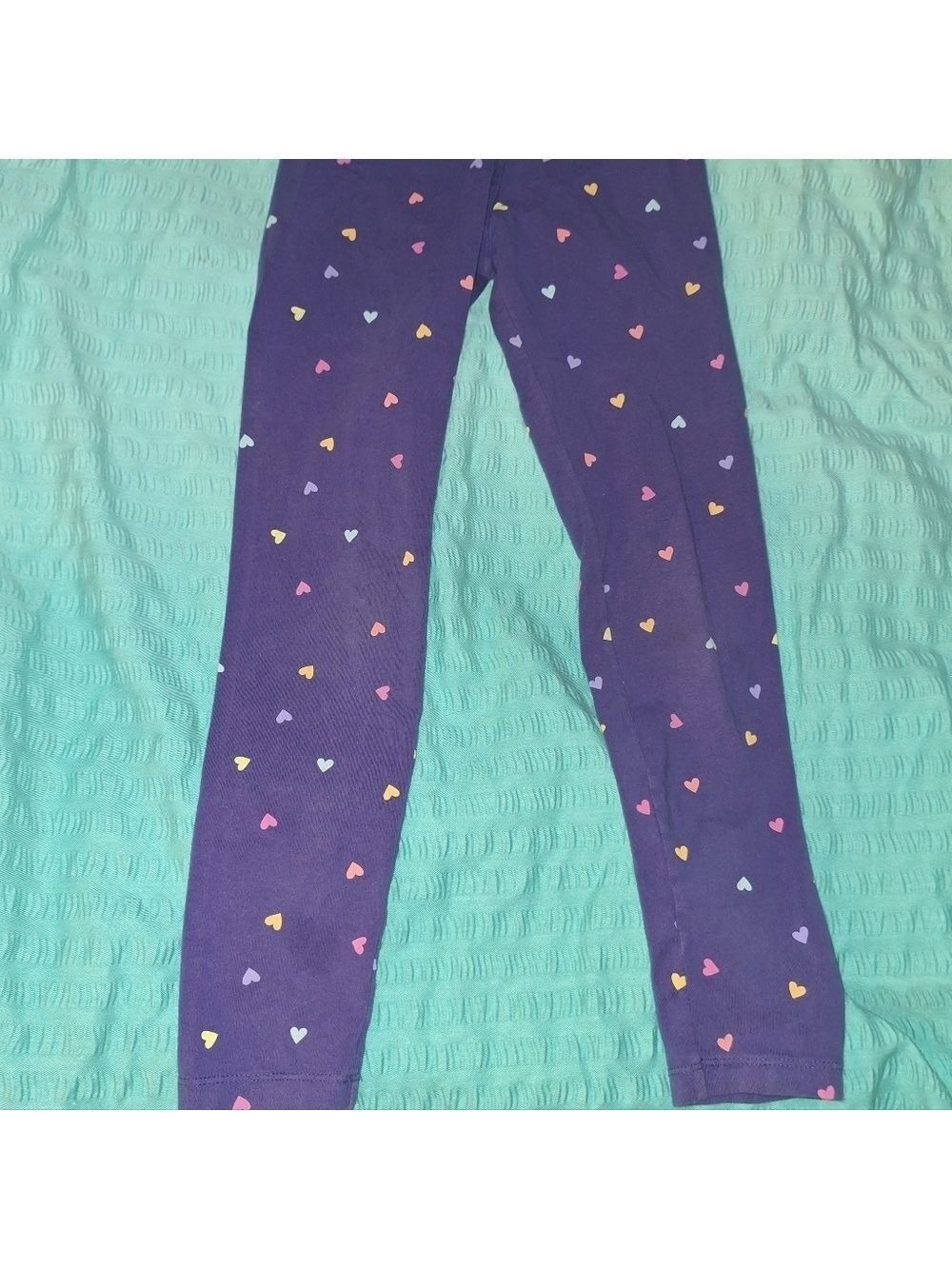 Cat & Jack Purple Hearts Leggings Medium